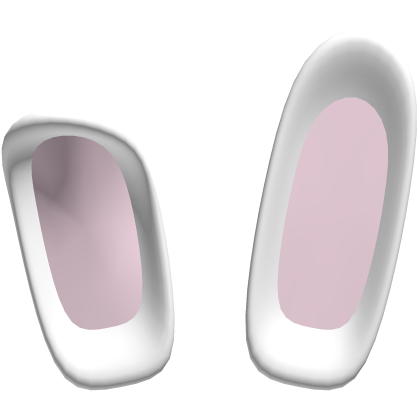 ˚ ๑ Cutesy Plain White & Pink Folded Bunny Ears  Roblox item