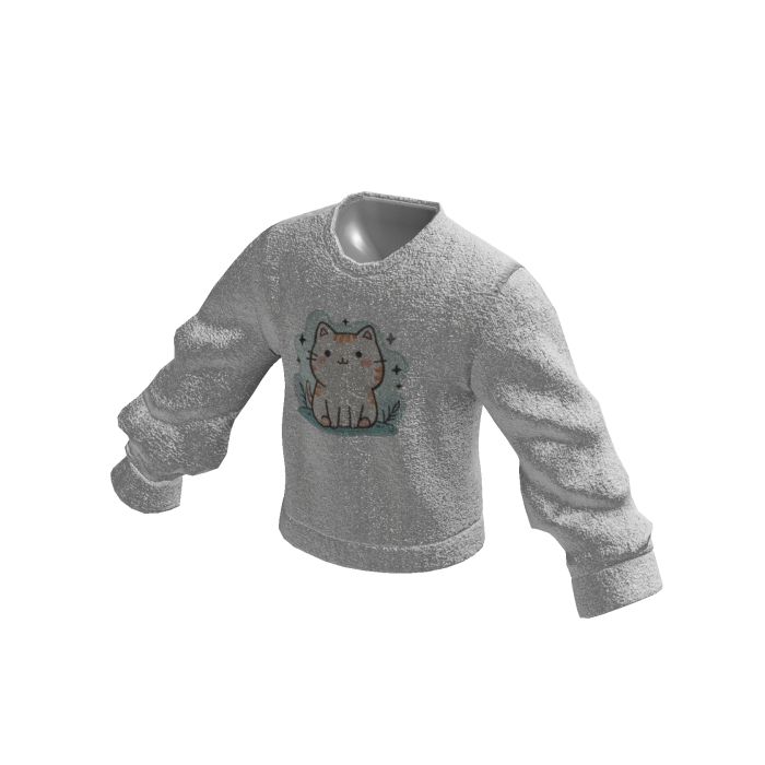 White Sweater Cute Cat