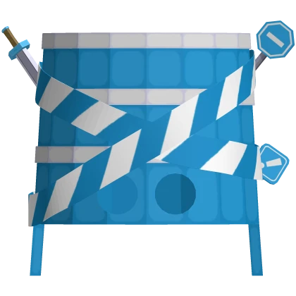 [STREAM LIMITED] Blue Caution Bucket Hat Roblox item render