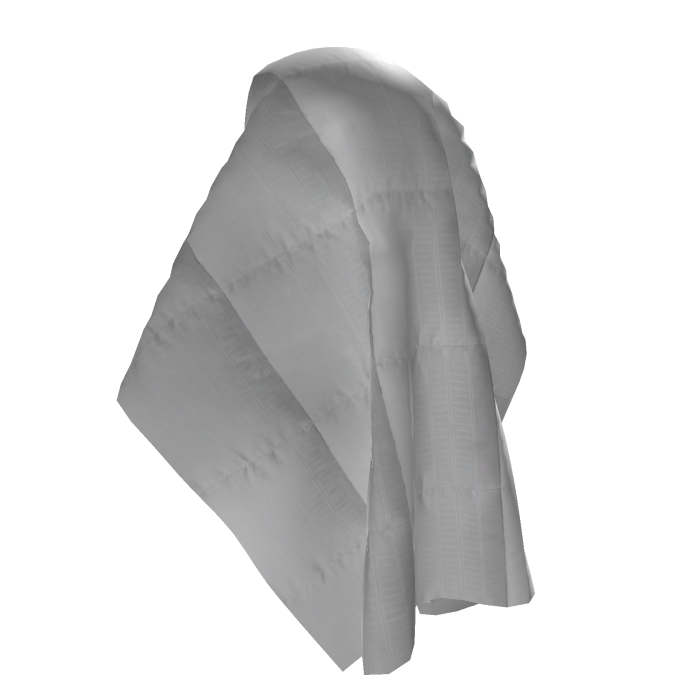 White Blanket Oversized Quilted Cape Cover
