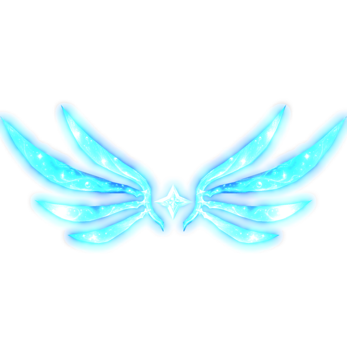(Emissive) Astral Angel Frost Ice Wings - Water