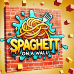spaghetti on a wall
