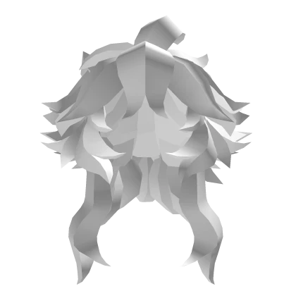 White Long Fluffy Hair (For Kemono Heads) Roblox item render