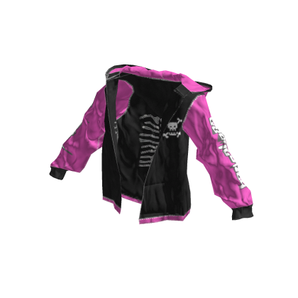 Y2K HOODED PINK VARSITY JACKET - Roblox