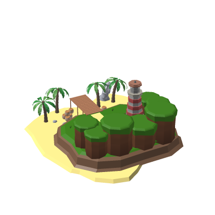 ✨ Low Poly Island Big Tree Map