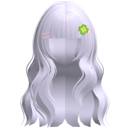 🍀꒰ cute lucky clover hime hair in purple Roblox item