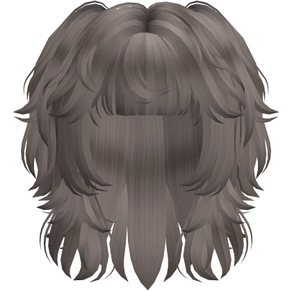 Messy Scene Short Pigtail Wolf Cut Ash