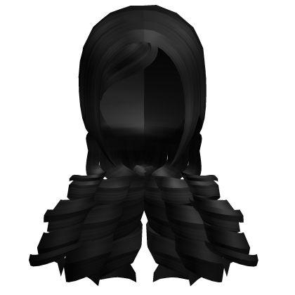 Long Curly Doll Hair (Black) Roblox item