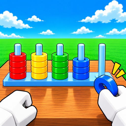 [🌈⭕] Hoop Stack [1-2-3-4 Players] Roblox game