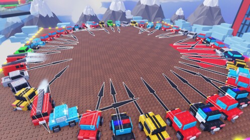 100 Players Car Crash