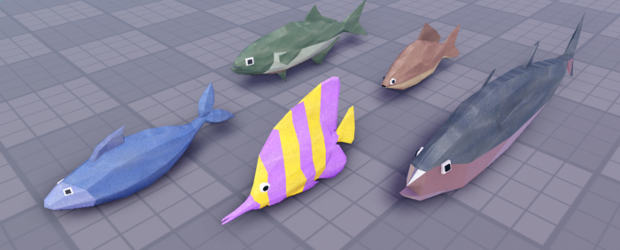 Low Poly Fish Pack preview 1