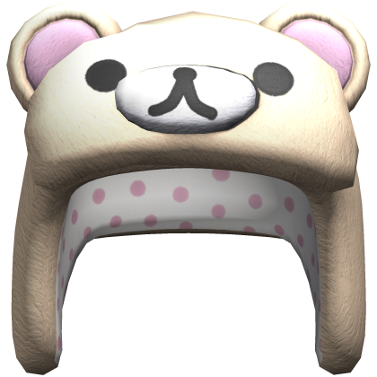 Y2K Kawaii Cute Bear Rilakkuma Ushanka Beige