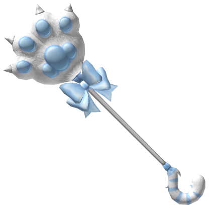 Cat Paws Lollipop Staff - White Pastel Baby Blue Roblox item
