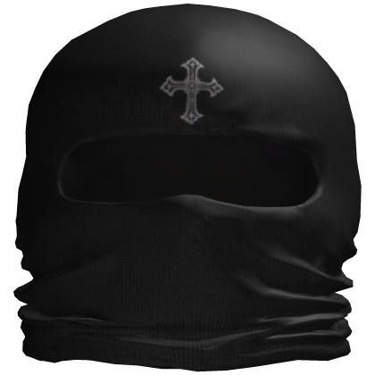 Black cross balaklava mask Roblox item