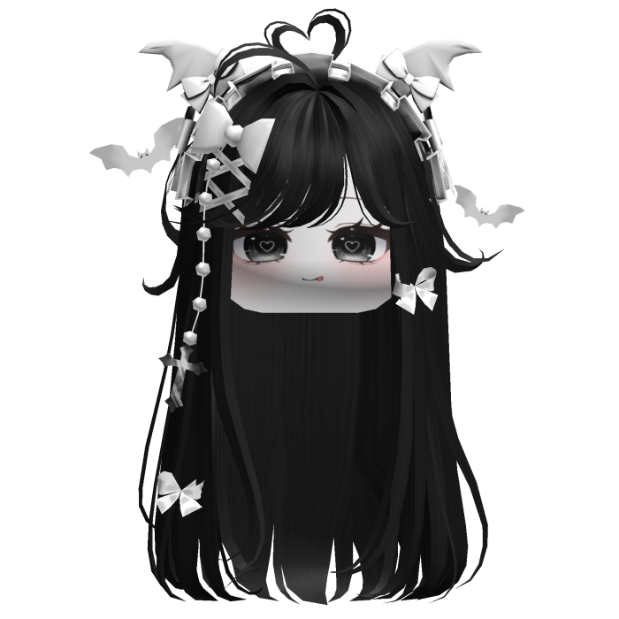 Vamp Straight  Hair w/Headband (Black)