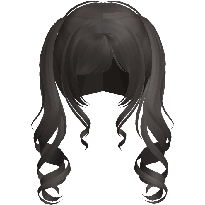 ♡ angelic jirai kei curly pigtails dark brown
