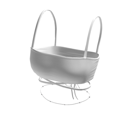 White Crop Top w/ Silver Waist Chain
