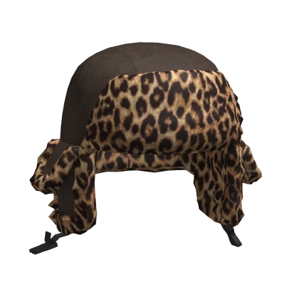 Gyaru Leopard Print Brown Y2K Ushanka | Roblox Item - Rolimon's