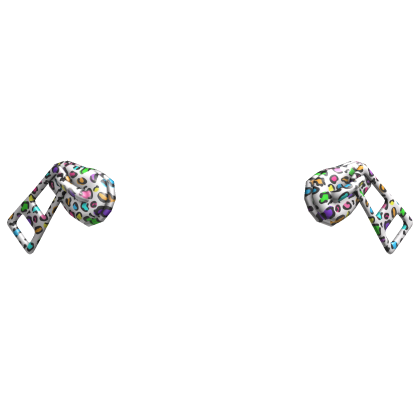 Y2k Zipper Hairclips Cheetah Rainbow Roblox item