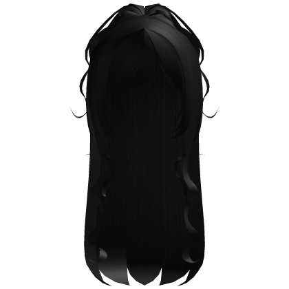 ☆ wispy shoujo half up hair black - Roblox