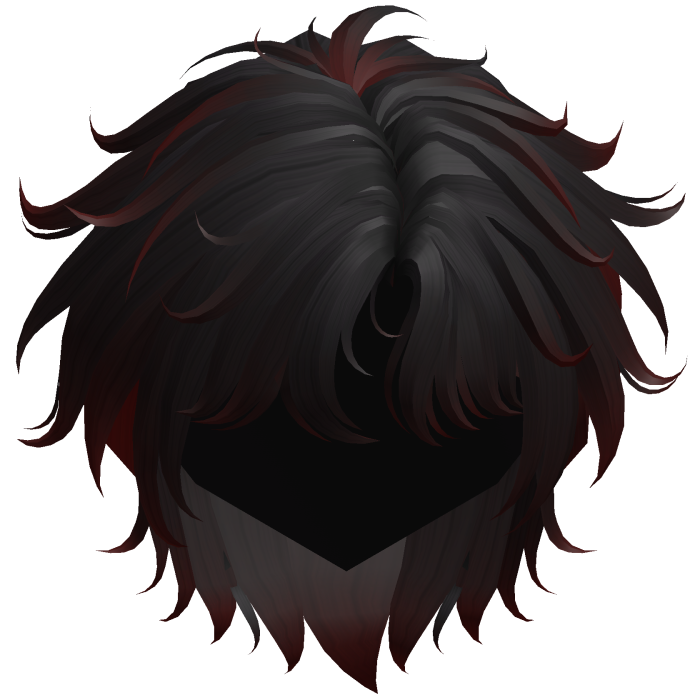 Black & Red Fluffy Messy Korean Idol Hair