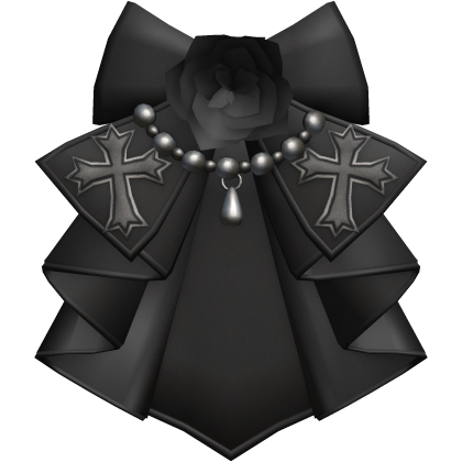 Chrome Victorian Hair Veil Rose Black Roblox item