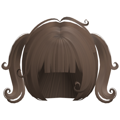 ♡ ꒰ cute swirly curly baby pigtails in brown Roblox item