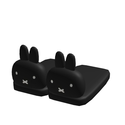 ૮꒰˶ - ˕ -꒱ა black miffy slippers 3.0 thumbnail