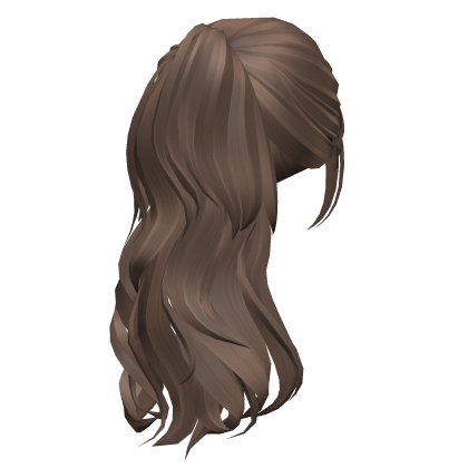 Cute Loose Curly Ponytail Hair (Light Brown) Roblox item