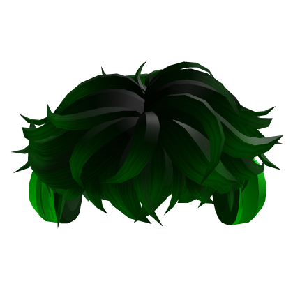 Green & Black Fluffy Anime Hair! thumbnail