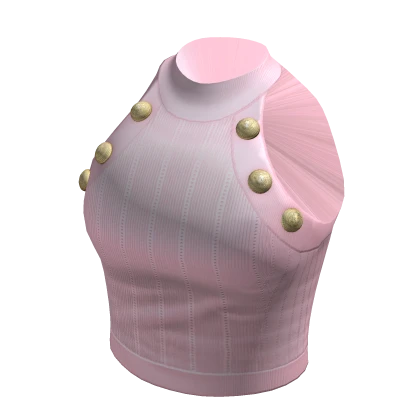 Gold-Button vintage designer Knit Top | Pink | Roblox Item - Rolimon's