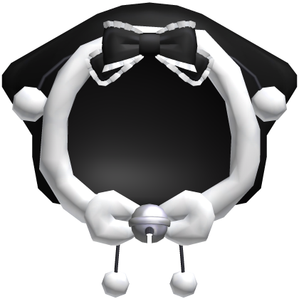 ʚ kawaii winter neko ribbon fluffy hood black Roblox item