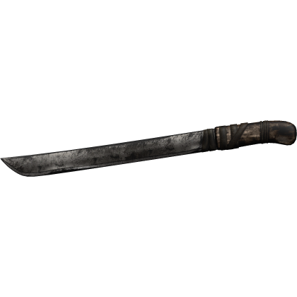 rusty grunge apocalypse machete - waist left