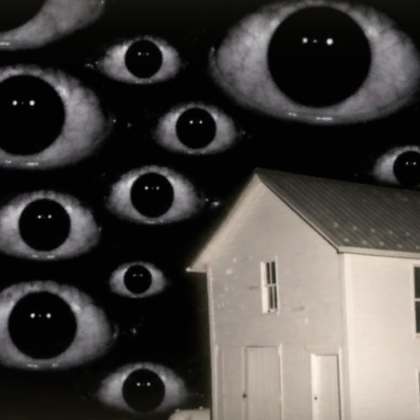 Weirdcore Scary Eyes Haunted House