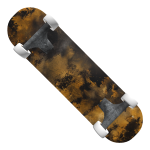 Y2K Gold Apocalyptic Sky Emo Grunge Skateboard