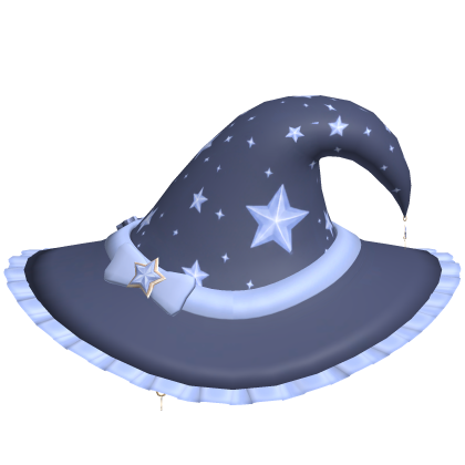 Starry Bow Witch Hat Blue Roblox item