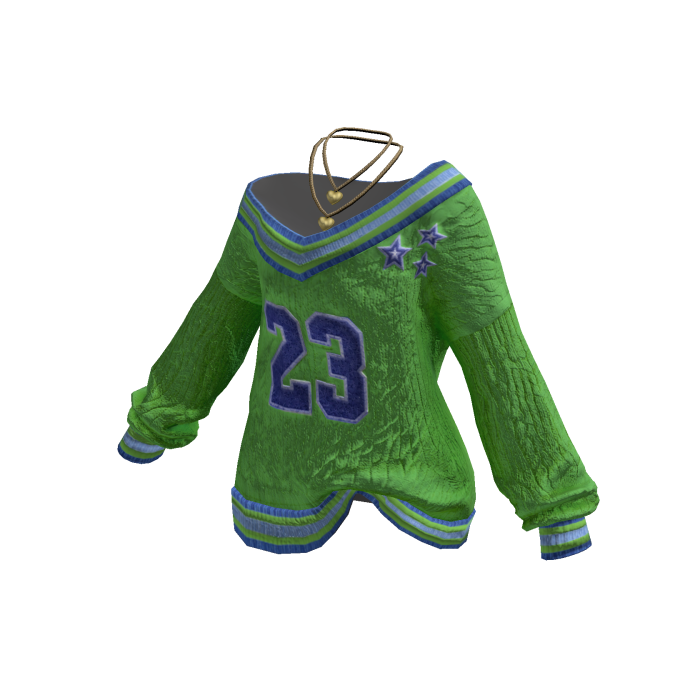 Y2K Varsity Jersey Sweater (Green)