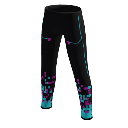 Neon Glitch Wide Leg Pants