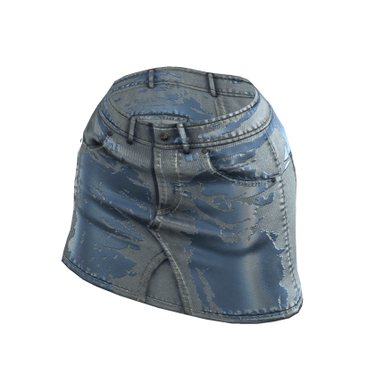 DIESEL Metallic Denim Skirt thumbnail
