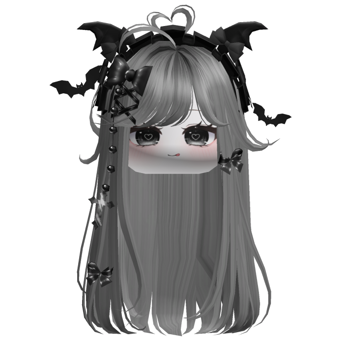 Vamp Straight  Hair w/Headband (Gray)