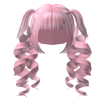 Pastel Pink Anime Drill Pigtails