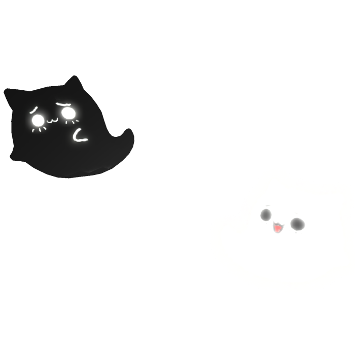 Ghostly goofy neko friend - Glowing