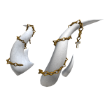 [⏳] Pure White Chained Crucifix Angelic Horns