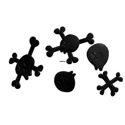 Skull Hairclips Dark