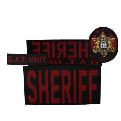 B/R Clayton County Sheriff B.A.T Patches (LVL119)