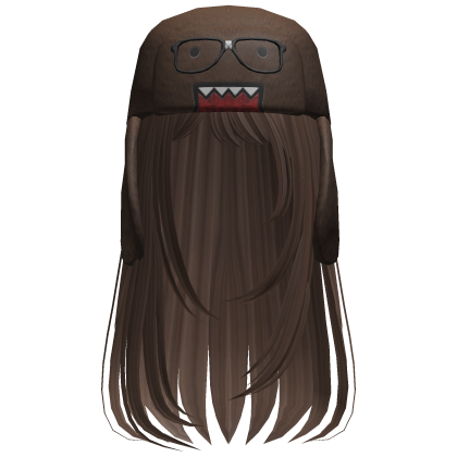 Domo Long Girl Hair Dark Red V3