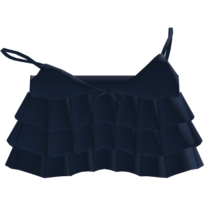 ♡ : ruffled summer coquette navy cute doll top