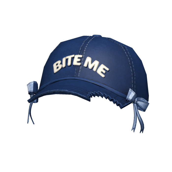 [NEW 🚨] "BITE ME" Cap with Bows in Blue/Cream