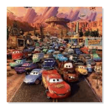 Cart Ride Into Lightning McQueen