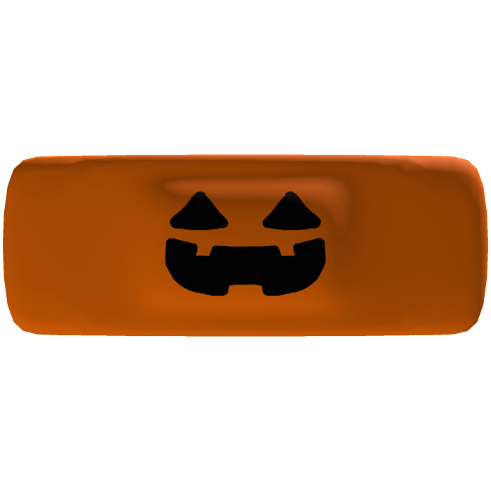 Halloween Pumpkin Jack'O'Lantern Face Bandaid